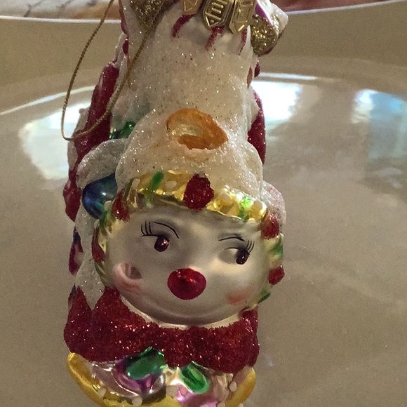 Glass train, ornament, red white and green, cute face take them home and… - Picture 7 of 7